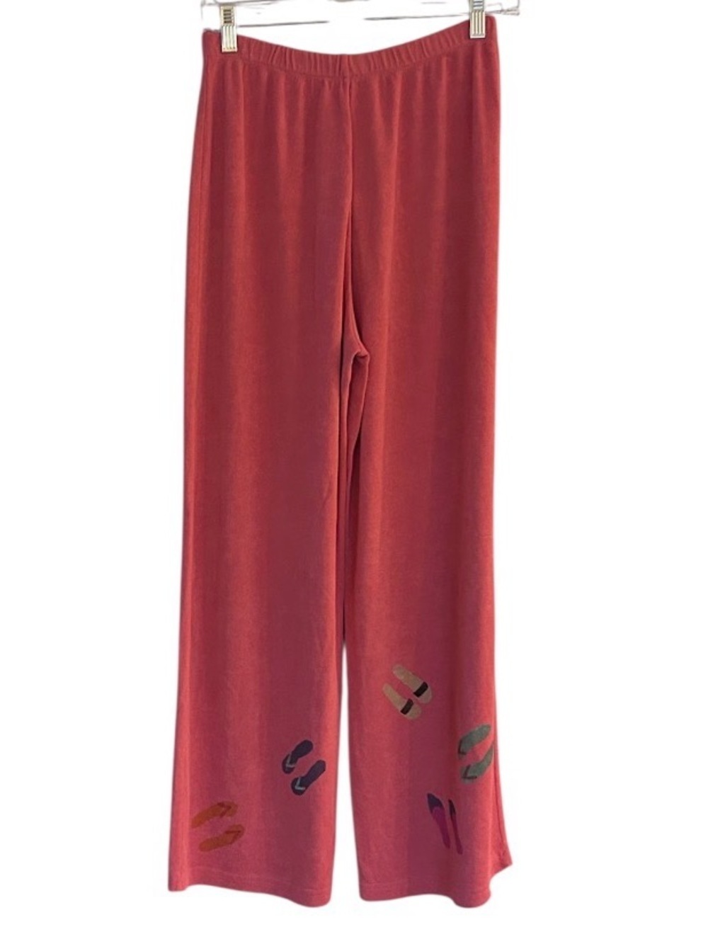 Staley Gretzinger Pants Small Pink Art to Wear Wide Leg Flip Flop Vintage NEW